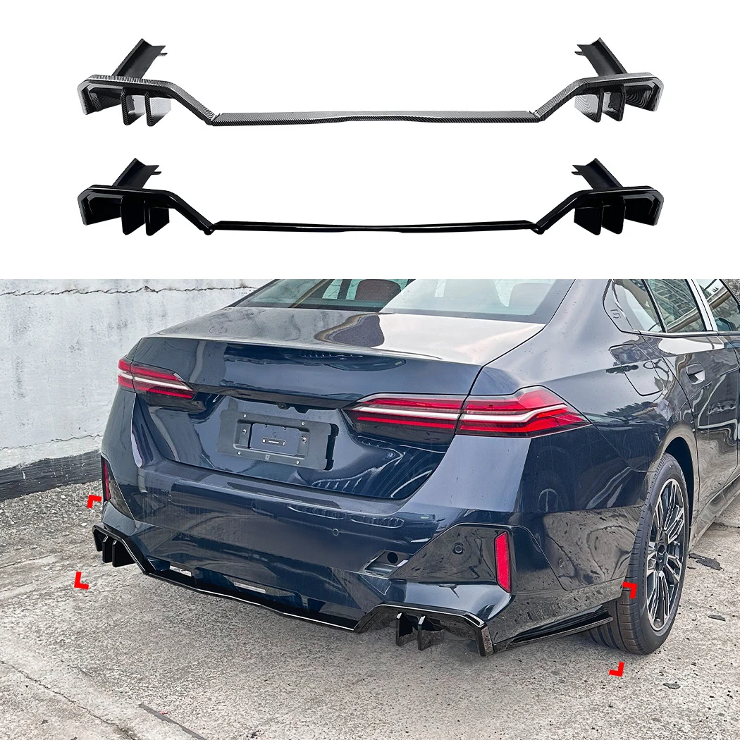 

Rear Bumper Diffuser Lip Rear Side Splitters Spoiler Lip For BMW 5 Series I5 G60 M Sport 2024-2025 Rear Bumper Protector