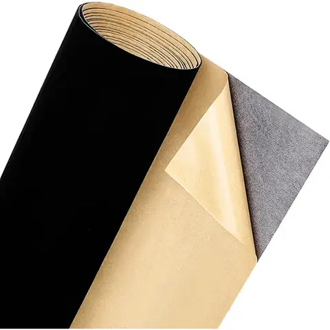 25cm Width Black Sticky Flocking Velvet Liner Roll Self Adhesive Flock Veludo Fabric for Jewelry Box Making Drawers Flock Decal
