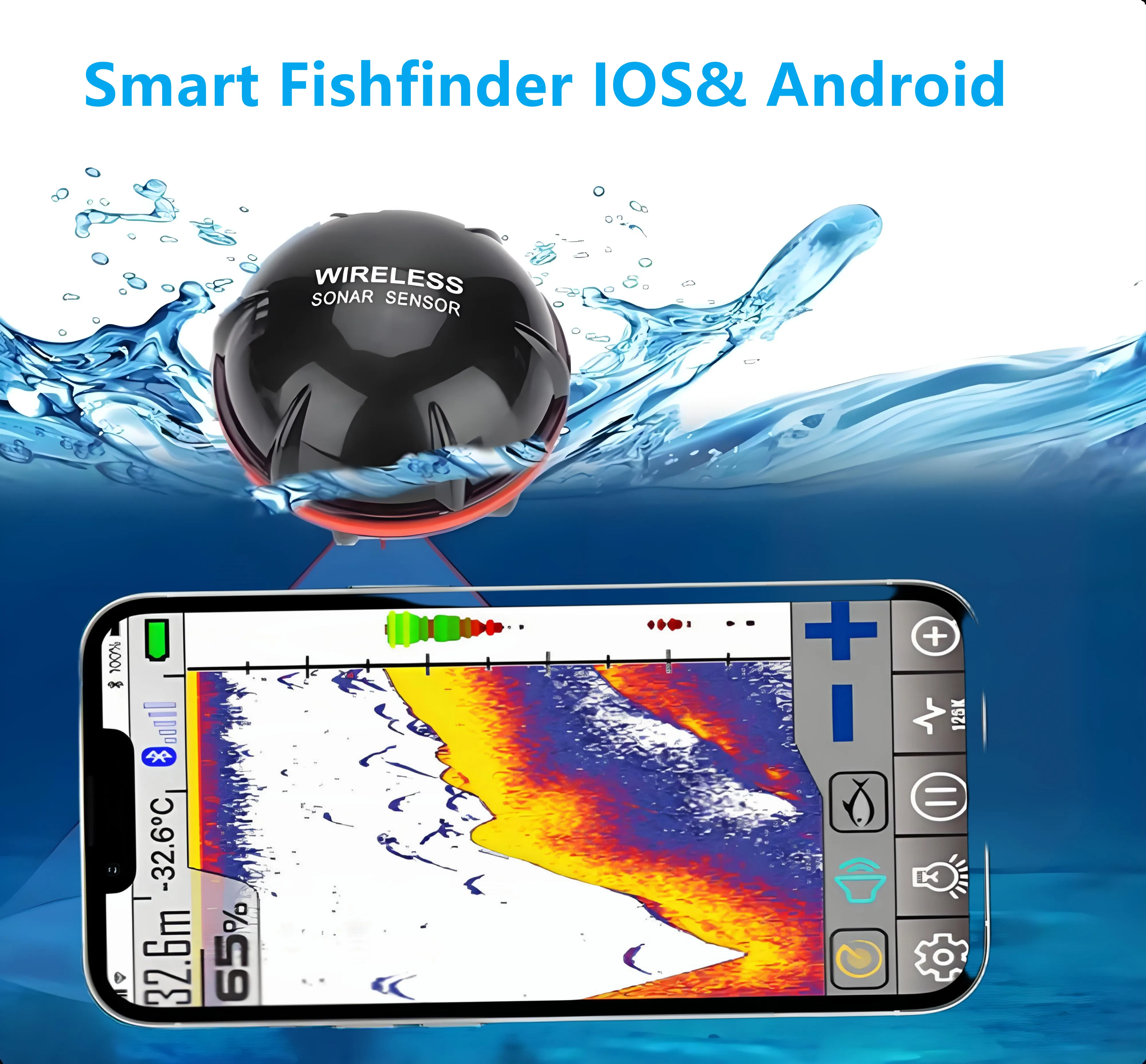 

FindFish Wireless Fish Finder Sonar Sensor Echo Sounder for Fishing - New Technology in Portable Aquatic Exploration Devices