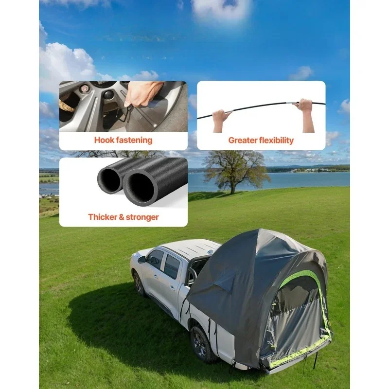Professional Universal PU2000 Waterproof Truck Bed Camping Tent for 2 3 Person Outdoor Travel Parts