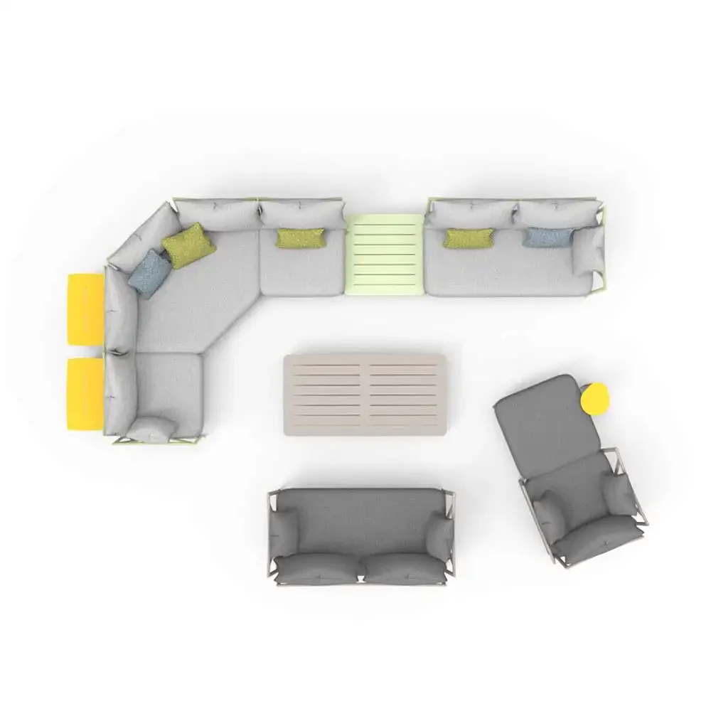 

ft-Design Sofa Set Modern Luxury Patio Outdoor Furniture Sectional Sofa Lounge Aluminium Garden Sofa Set#