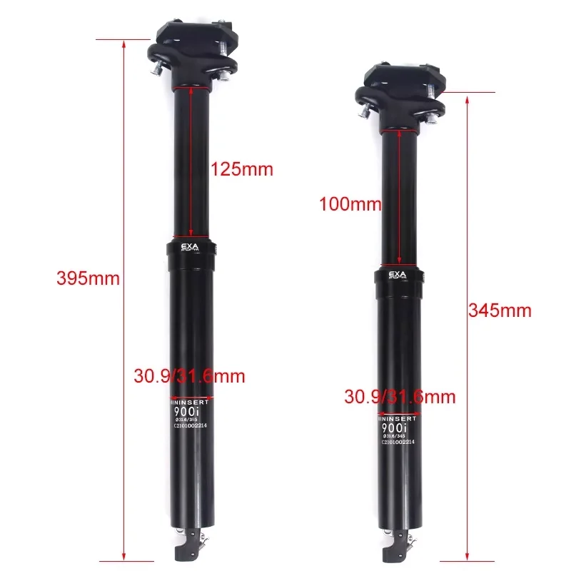 KS EXA Form 900i 100/125/150mm Suspension Travel Cable-Actuated Dropper Seatpost Internally Routed Hydraulic For MountainBicycle