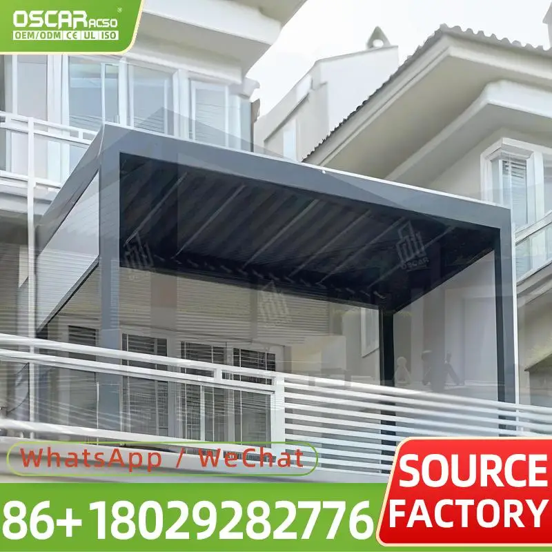 10 X 13 ft Louvered Pergola Aluminum Frame Pressure Treated Low MOQ Quick Delivery Outdoor Stock USA Warehouse pergola