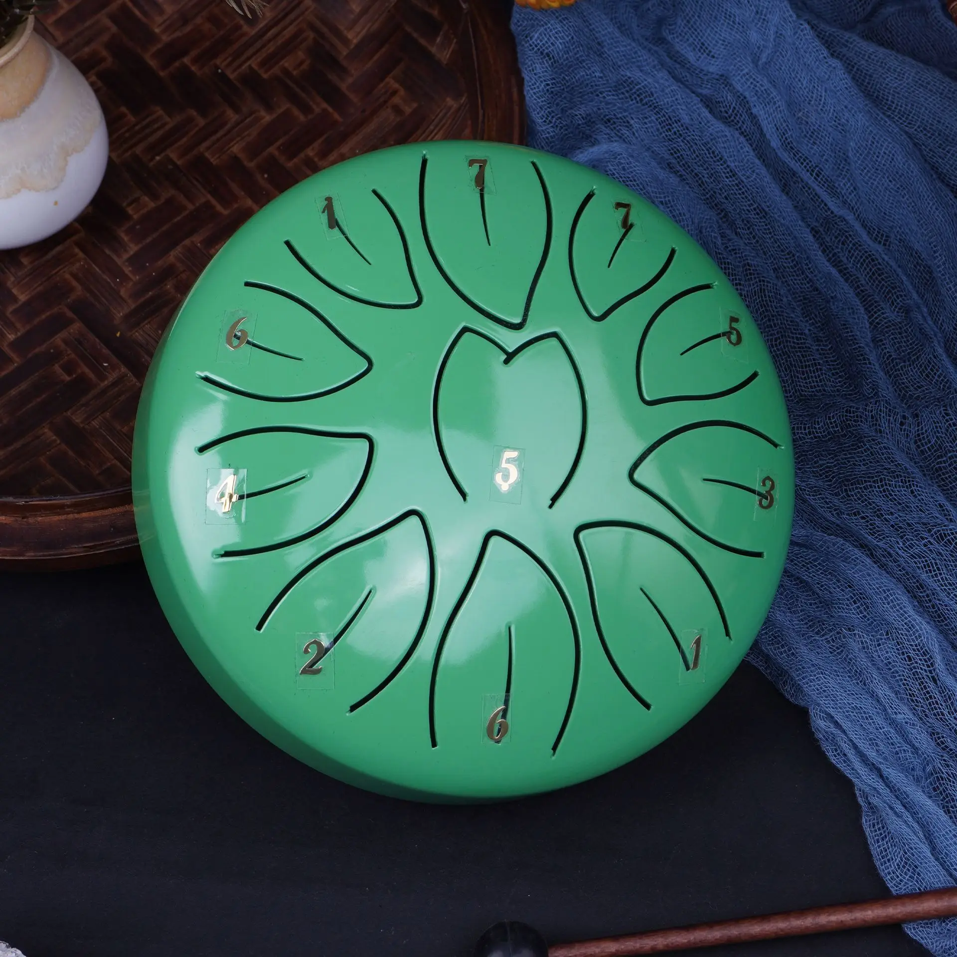 

Ethereal Drum 6 Inch 11 Tone Professional Steel Tongue Drum Yoga Meditation Children's Educational Percussion Instrument Gifts