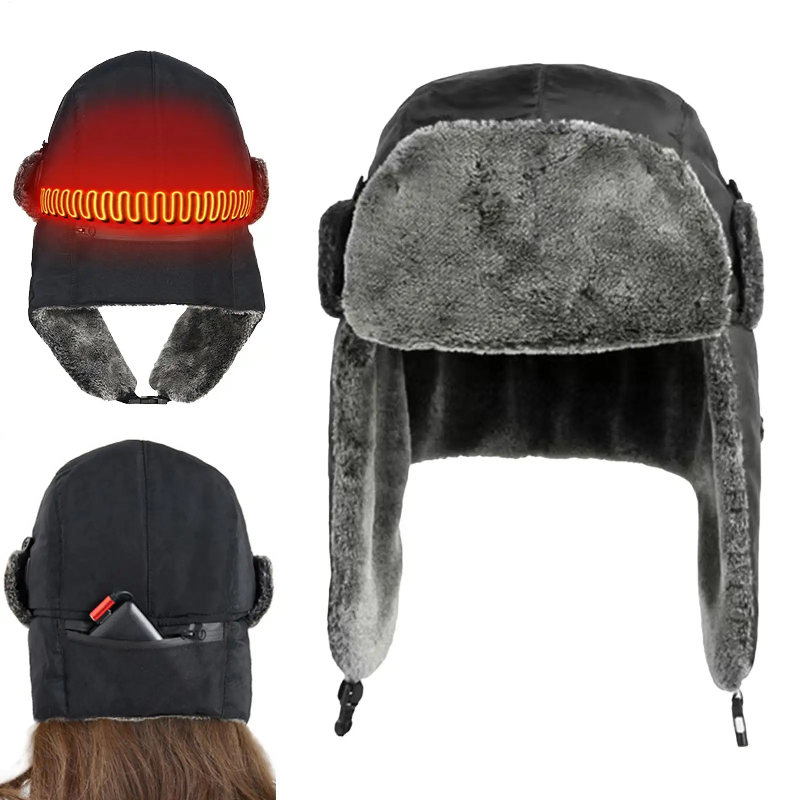 

Шапка с USB-подогревом и защитой ушей. Ветрозащитный термоголовной убор для рыбалки, катания на лыжах, мотоциклов, кемпинга и занятий спортом на открытом воздухе.