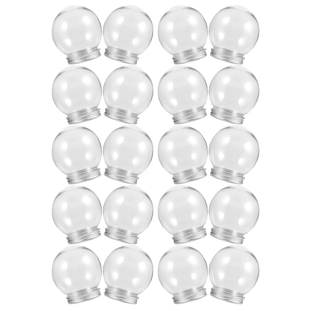 

10pcs Clear Plastic Water Globe Candy Bottles 150ml Aluminum Cap Mini Snow Globes Christmas Party Decorations Empty Supplies