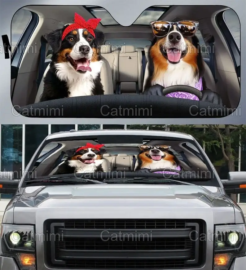 

Bernese Mountain Car Sun Shade, Bernese Sunshade, Bernese Car Accessory, Car Sunshade Funny, Car Windshield Sunshade MCL162006N0