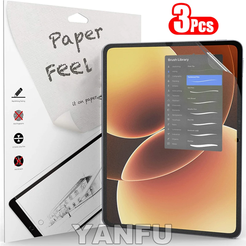 3Pcs Paper Feel Like Screen Protector For Xiaomi Pad 8 Pro 11.2 Film No Glass
