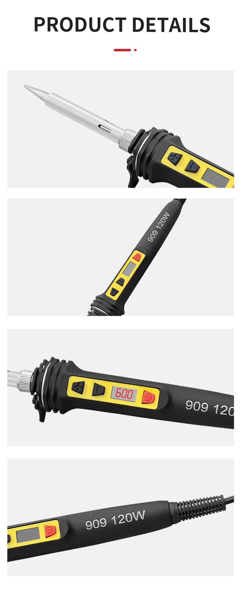 100 W/120 W Digitale Lötkolben Kit Reparatur Löten Werkzeug Set Elektrische Lötkolben Dual Kalibrierung Temperatur 200-600C – Detail 29