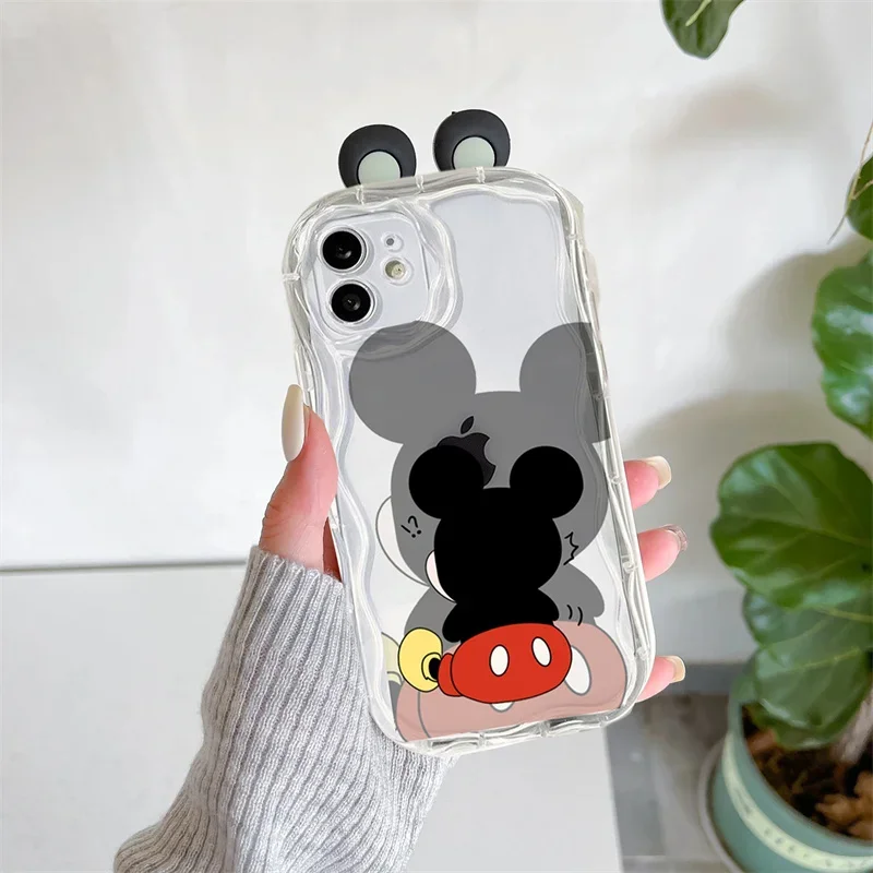 Cartoon 3D Ears Clear TPU Phone Case For Xiaomi Mi POCO F6 M6 X6 X5 F3 F4 M3 M4 X4 GT X3 NFC 14 Pro 11 Lite 5G NE 12T 12 Cover image 2