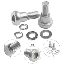 Premium 2-Piece Rear Axle Bolt Set For/Pro Scooter Robust Silver Metal Screws 21.7mm Length Electric Skateboard Accessories