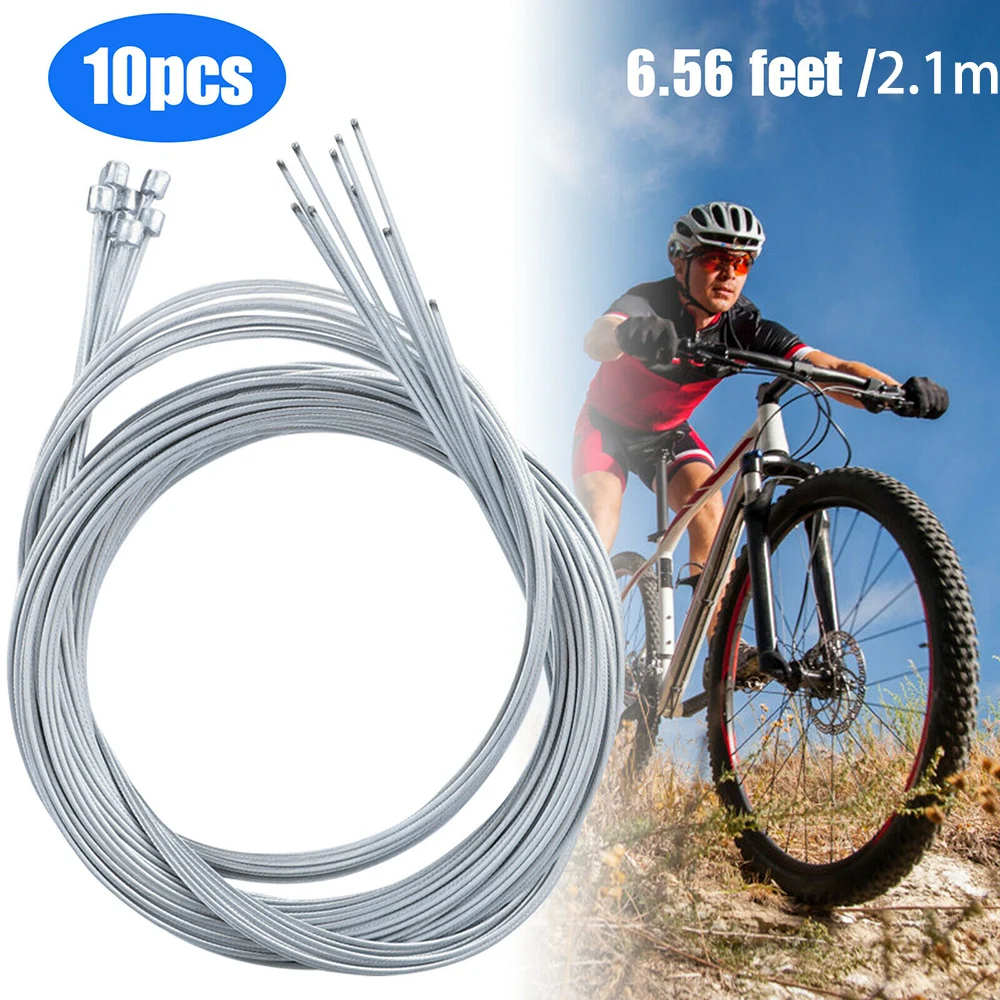 

10/100pcs Rear Derailleur Shift Cable Wire Bicycle Stainless Steel for Reliable Gear Changing for Mountain City and Road Bikes/