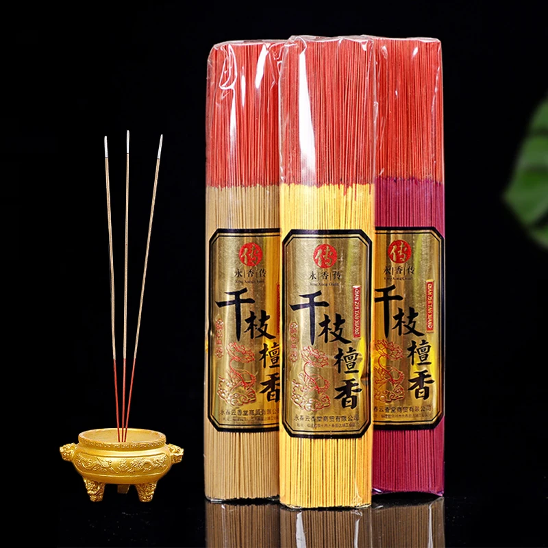 Wholesale 1000 Pieces Sandalwood Bamboo Stick Incense 500g Smokeless Handmade Buddha Worship Incense Sticks Bulk Sale Joss Stick