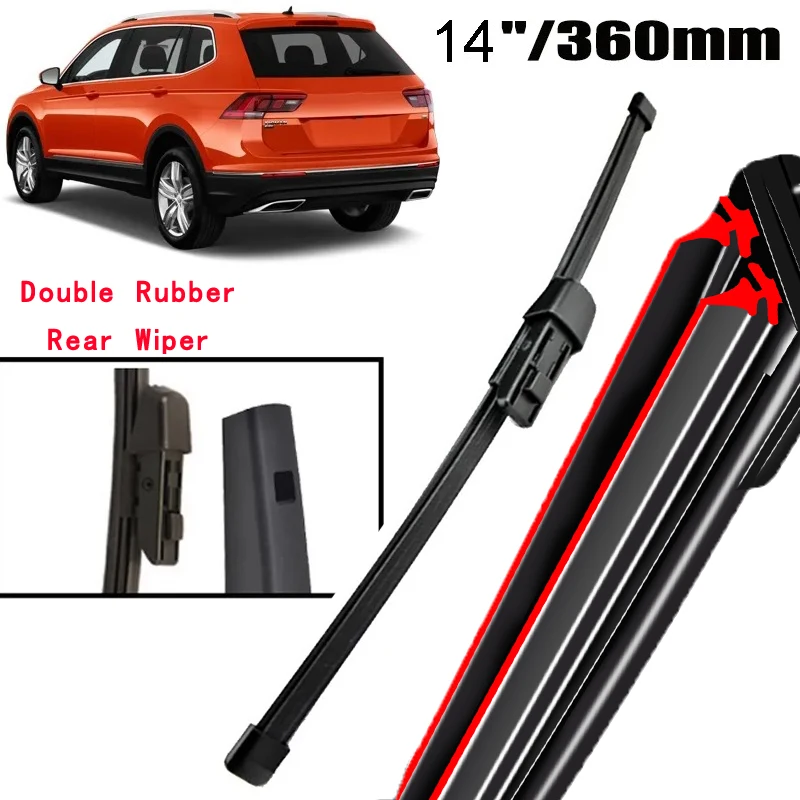 

Car Wiper 14" Rear Wiper Blade For VW Tiguan MK2 2017 - 2023 Windshield Windscreen Clean Tailgate Window Car Rain Brush