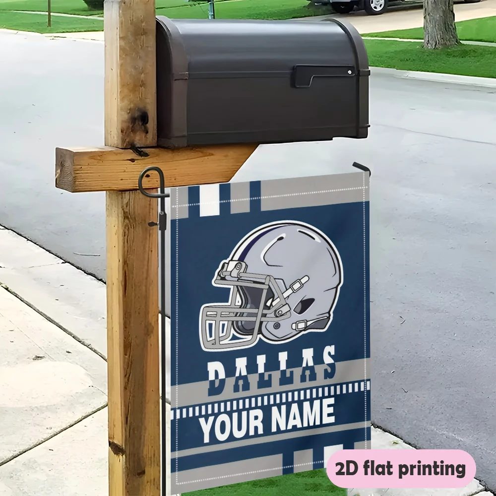 1pc double-sided Customizable Football Helmet Stripe arden flag personalized custom Name Outdoor flagpole 30*45cm(12x18in) view 5