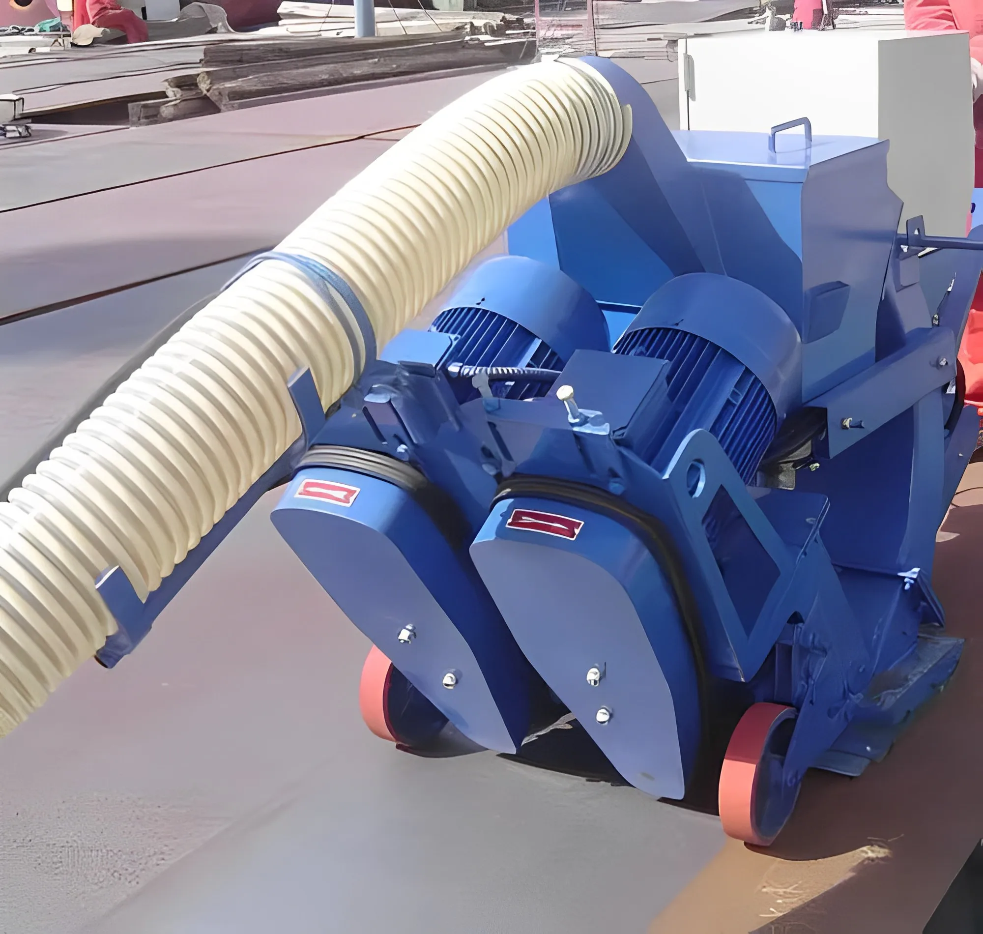 Factory Direct Shuolixing Steel Plate Rust Removal Road Shot Blasting Hand Push Mobile Machine 10kW Motor