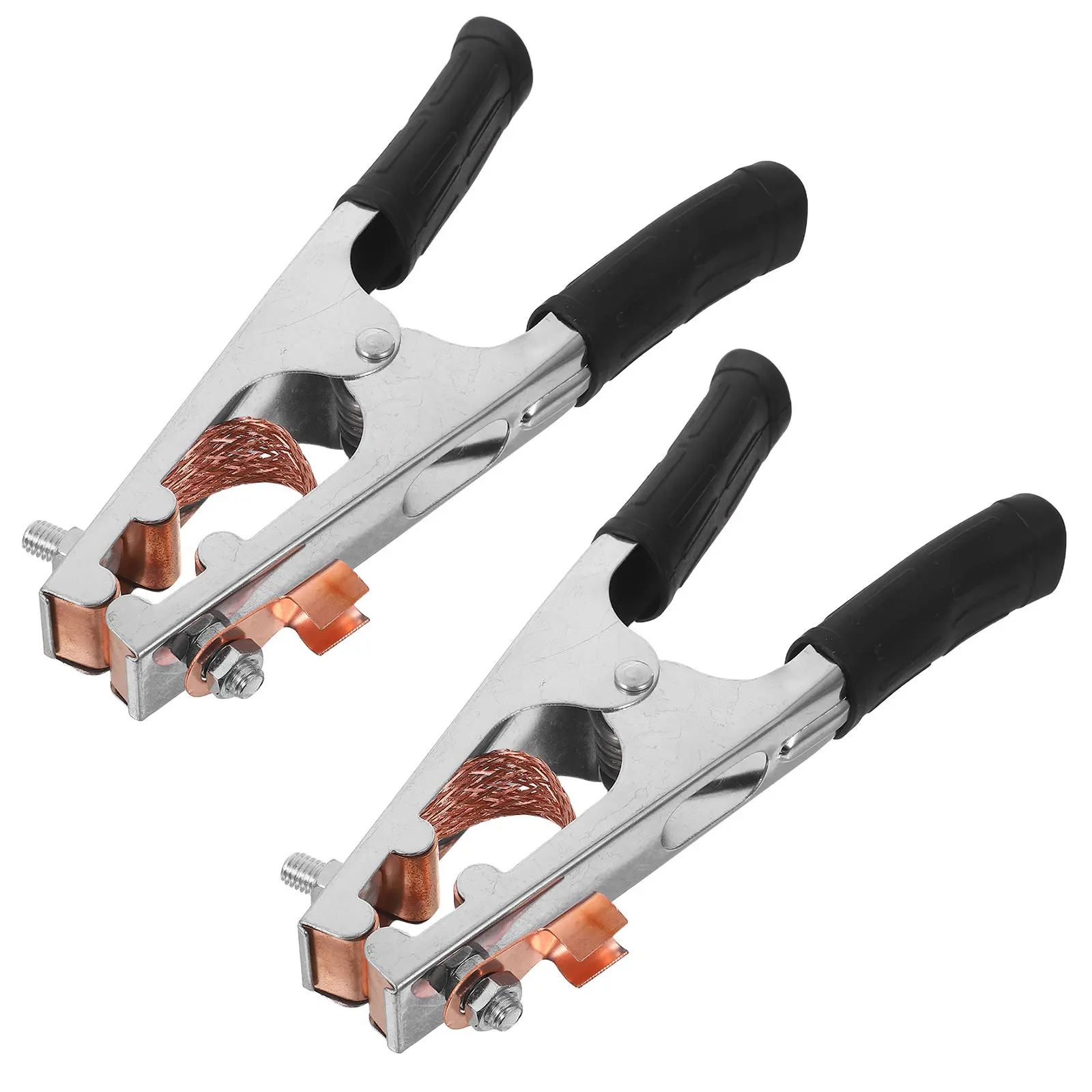 

3pcs Electric Welding Clamp 500A High Conductivity Heat Resistant Strong Grip For Tight Spaces Welding Tools Ground Clamp