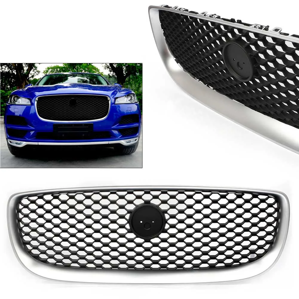 Car Front Bumper Center Racing Grill Grille Accessories For Jaguar XE 2015 2016 2017 2018