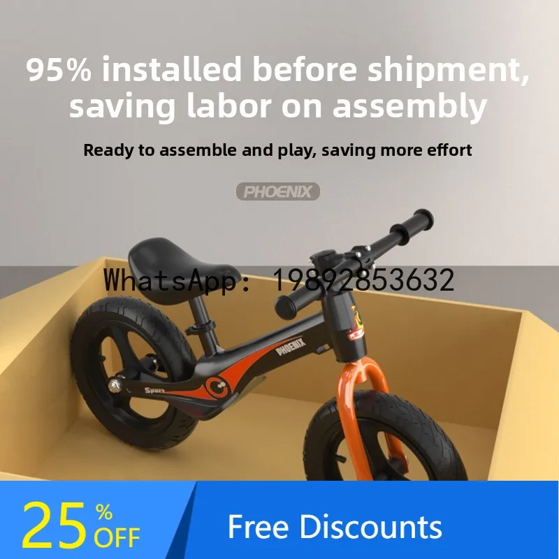 Children's Balance Bike Baby Stepping Bike Scooter Pedalless Bicycle Magnesium Alloy Balance Bike