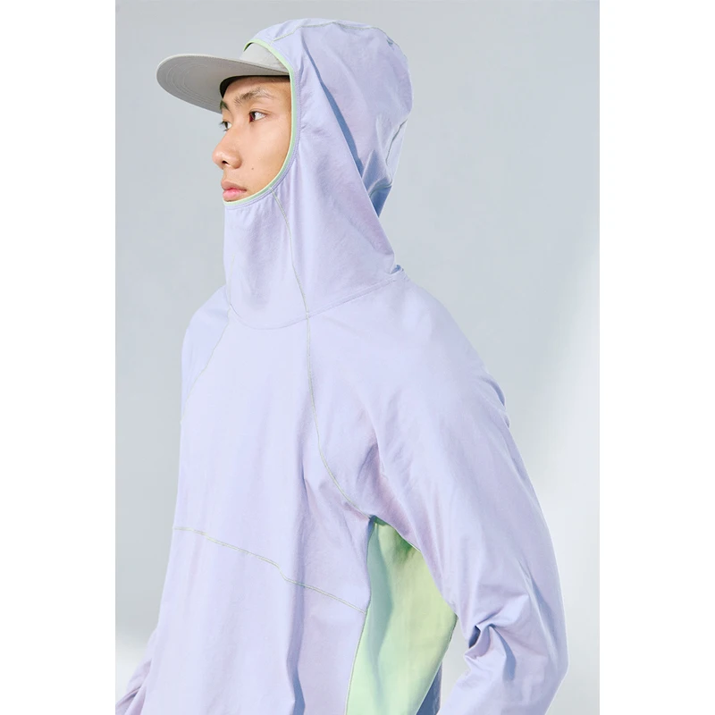 New Autumn COOLMAX Breathable Hooded Sweatshirt for Outdoor Sports Breathable, Sweat-wicking Sports Outdoor Lightweight T-shirt.