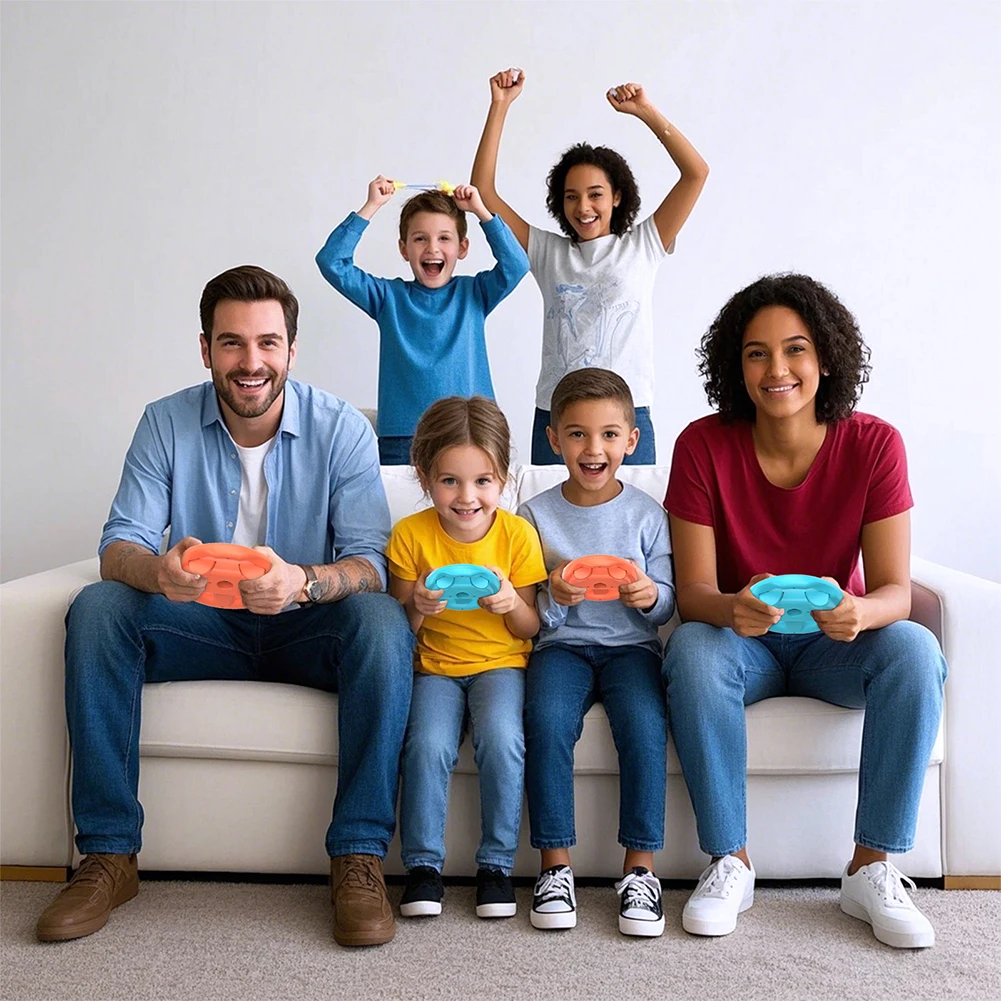 4 قطعة عجلات توجيه السباق قابلة لإعادة الاستخدام الألعاب سباق عجلة القيادة مبتكرة غمبد مقبض القبضات لملحقات الألعاب NS2 #3