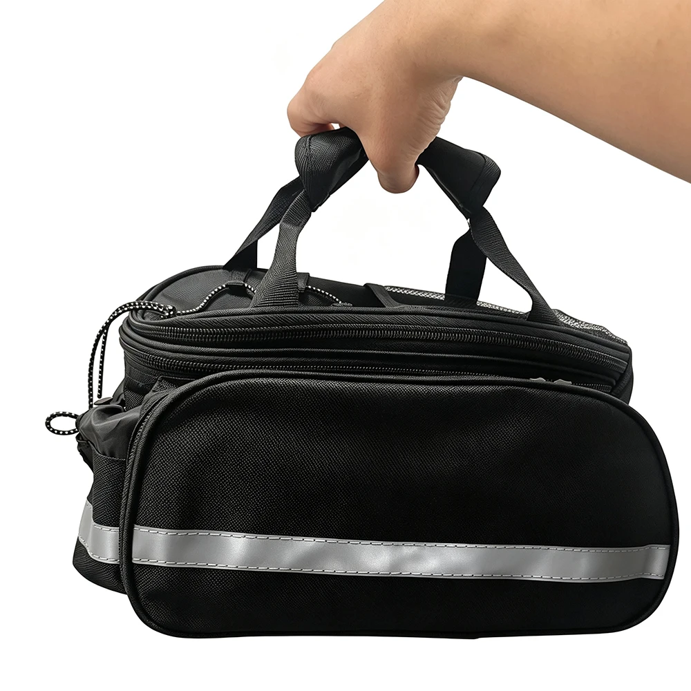 Folding Bicycle Rear Seat Trunk Bag Waterproof Pannier 20L Large Capacity Travel Cycling MTB Bike Storage Rack Bags Rain Cover