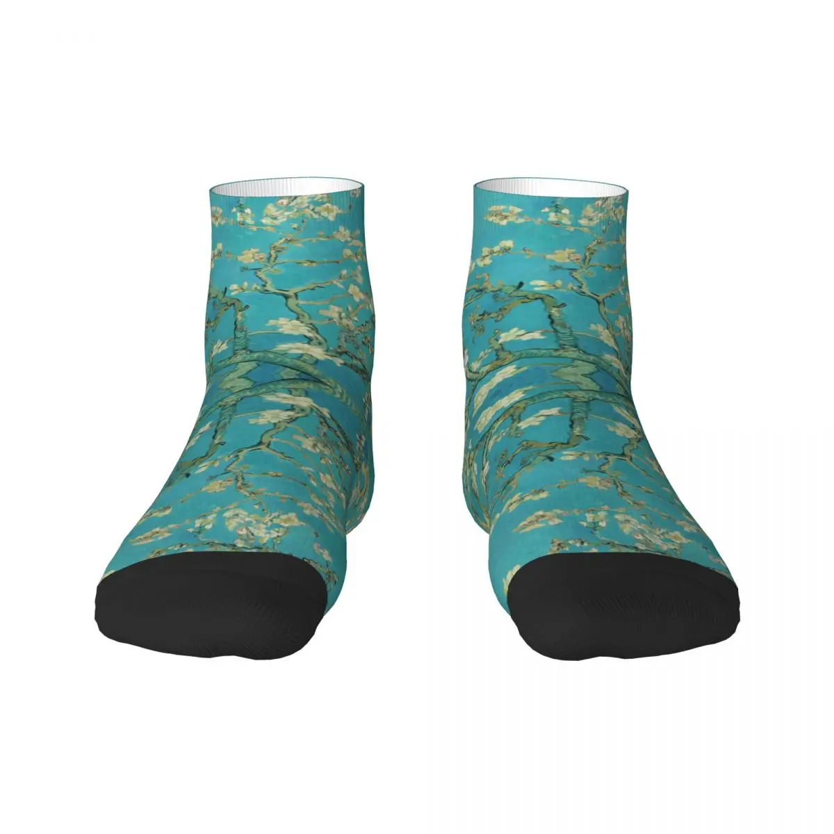 Almond Blossoms Vincent Van Gogh Men's Crew Socks Unisex Cool 3D Printed Art Flowers Painting Dress Socks