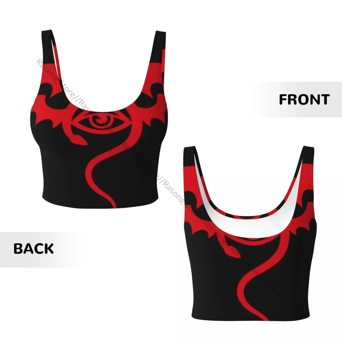 Sports Bra Women Running Yoga Clothes Vest Evil Eye Witchcraft Sign Bloody Mystical Symbol Gathering Fitness Vest view 4