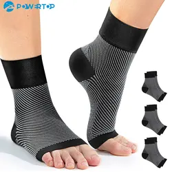 Chaussettes de Compression pour fasciite plantaire, 1 paire, soutien de la voûte plantaire, soulagement de la douleur, attelle de cheville, pour augmenter la Circulation sanguine