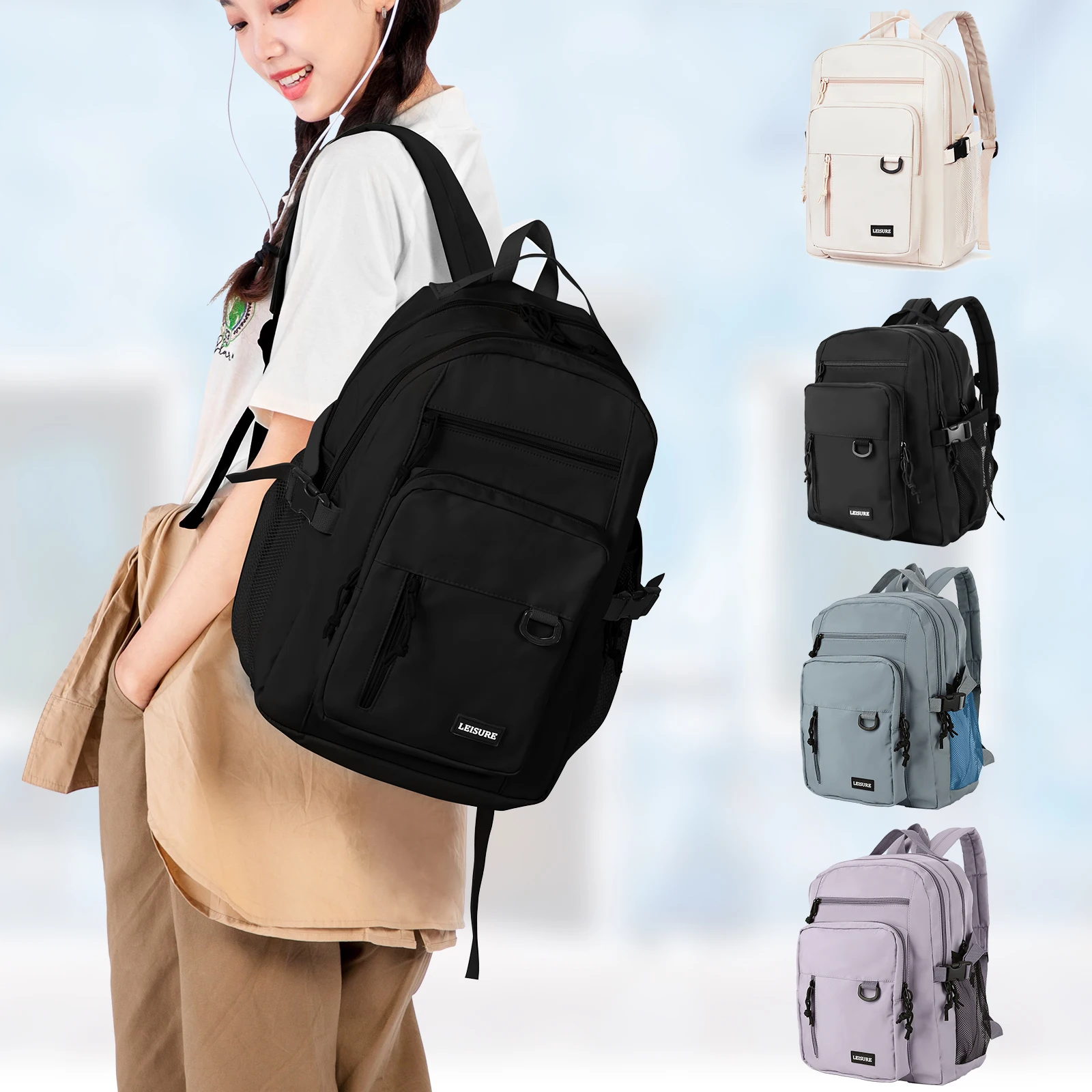 School Backpack Teenager High School Girls' Backpacks Casual Notebooks rucksack herren, Waterproof Backpack mochila eastpak