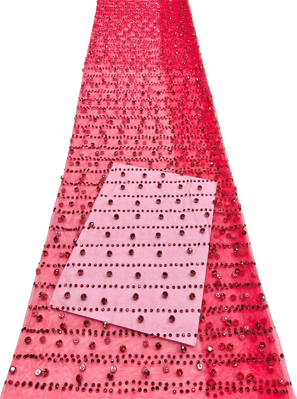 

2 Yards Fashion African Heavy Stones Lace Fabric High Quality Women Nigeria French Tulle Lace Fabric Wedding Party Dress Sewing