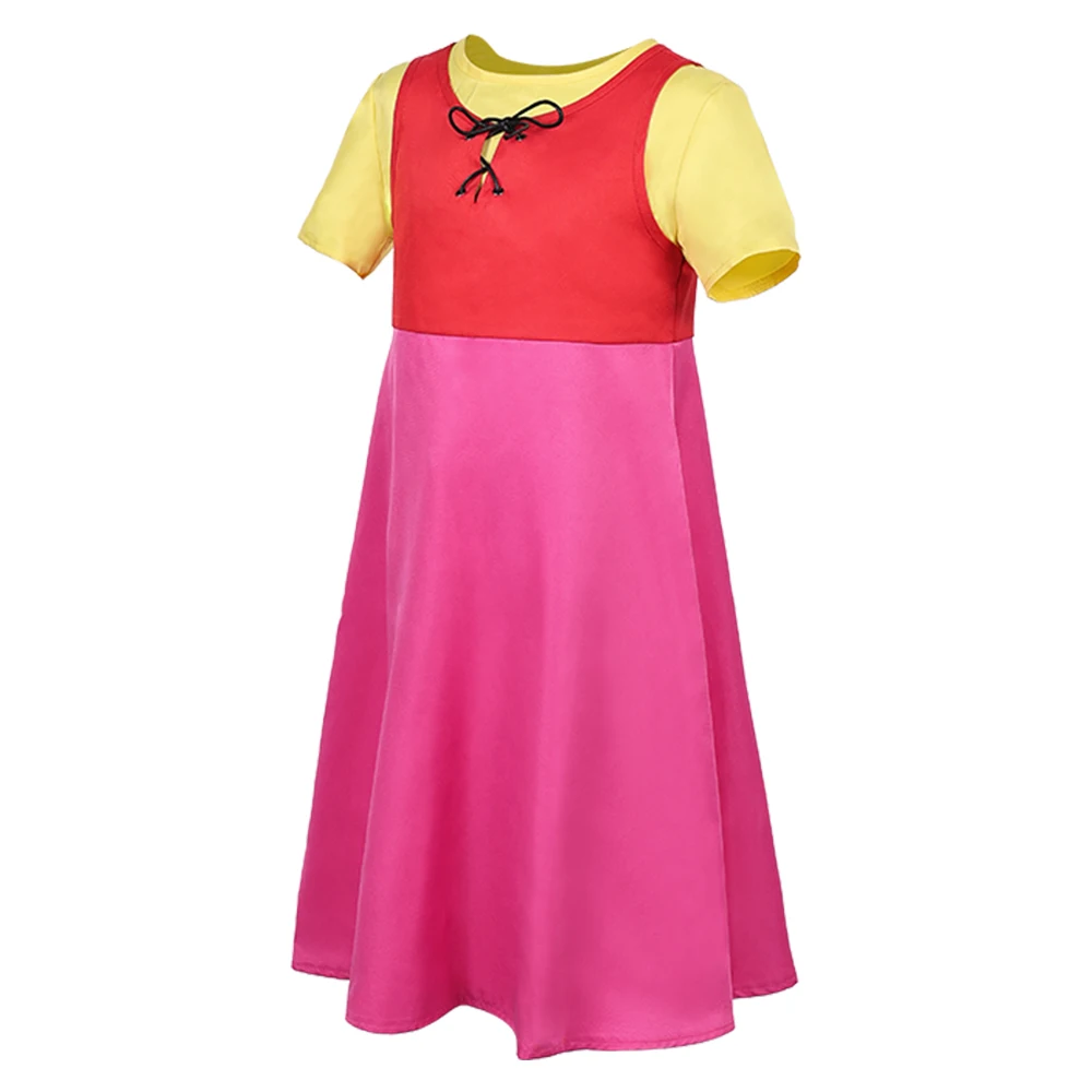 Heidi Cosplay T-shirt Dress Costume 1974 Anime Alps Roleplay 6-14 Years Classical Clothing Outfits Halloween Carnival Party Suit view 3