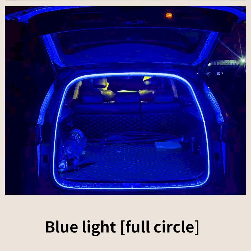 Auto-Kofferraumbeleuchtung mit hoher Helligkeit, Umgebungslicht, Innendekoration, LED-Verkabelung, kostenlose automatische Erkennung, Heckklappen-Lichtleiste