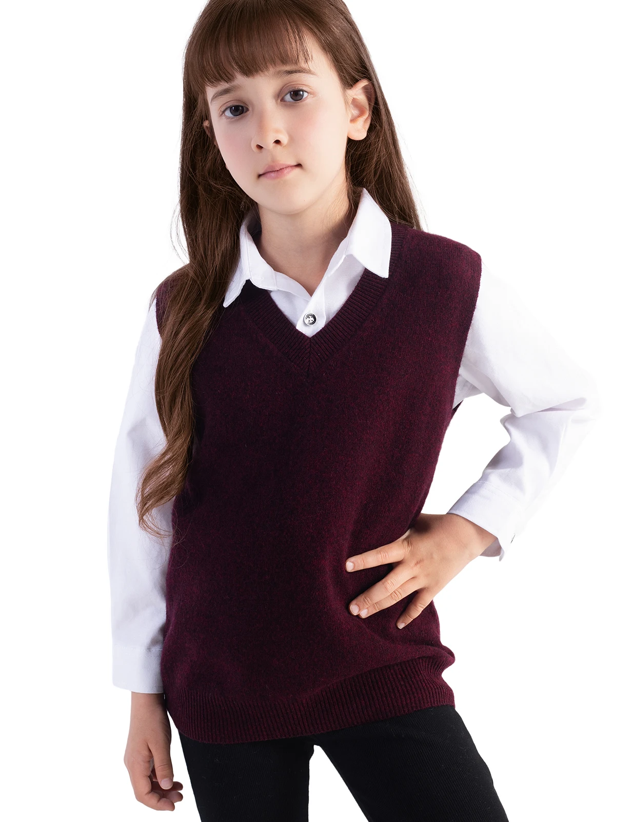 Boys Girls 100% Merino Wool Sweater Fall Winter Kids Mock Neck Long Sleeve Seamless Pullovers Children Top Child Woolen Sweaters