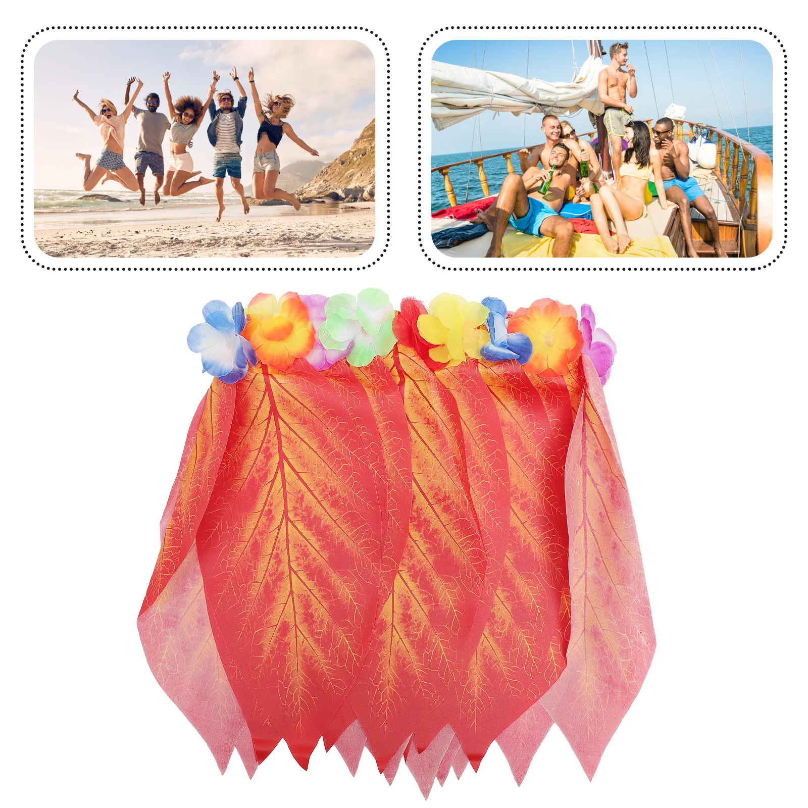 تنورة عشبية مقلدة خفيفة الوزن هاواي هولا زي للنساء البالغات مهرجان أداء الحفلات ديكور عتيق موضوع لوا