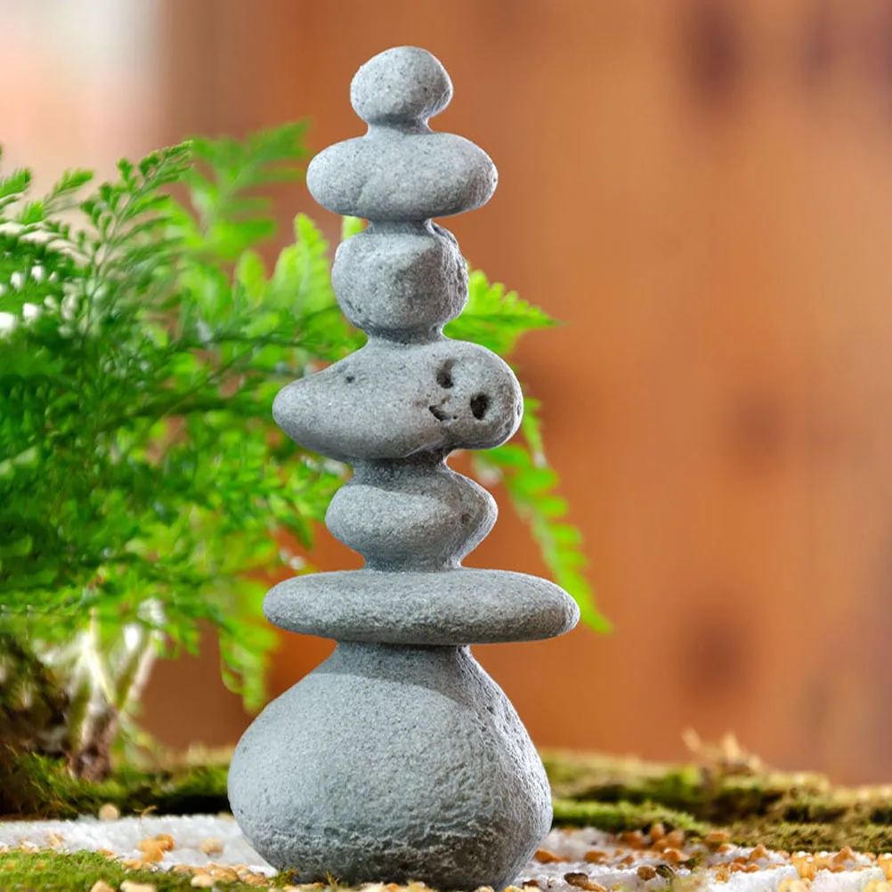 

3 Pcs Simulated Stacked Ornaments Safe Durable Material Stone Decor Fish Tank Stone Home Ornament Living Room