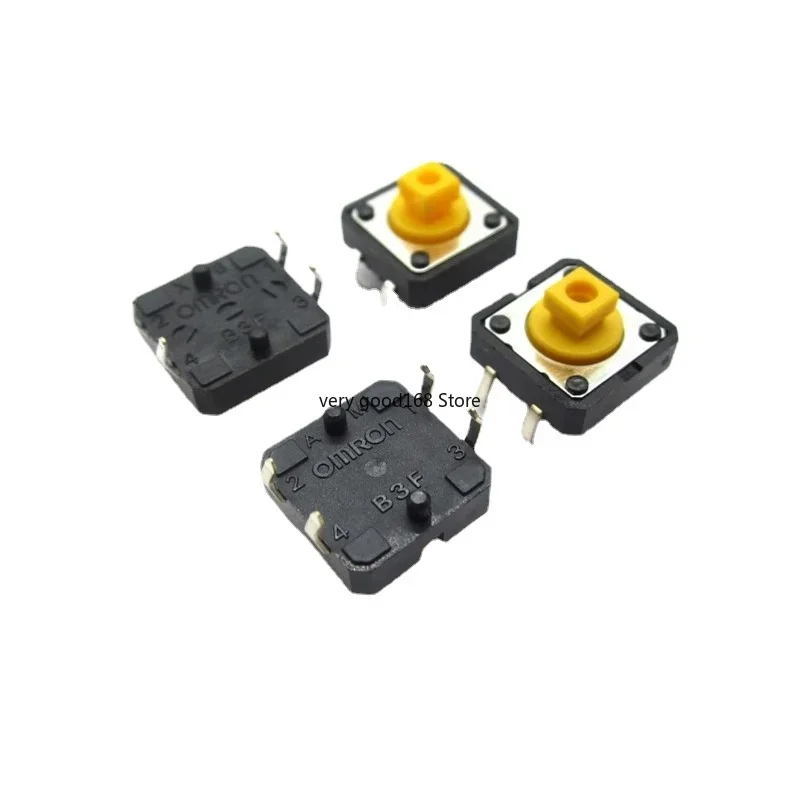 20PCS 12x12x7.3mm Tactile Switches Yellow Square Push Button Tact Switch 12*12*7.3 mm Micro Switches