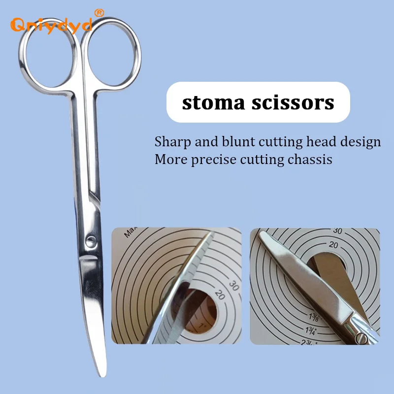 Ostomy Bag Scissors Ostomy Care Accessory Stainless Steel Scissors for Stoma Care Stoma Curved Scissors 14cm