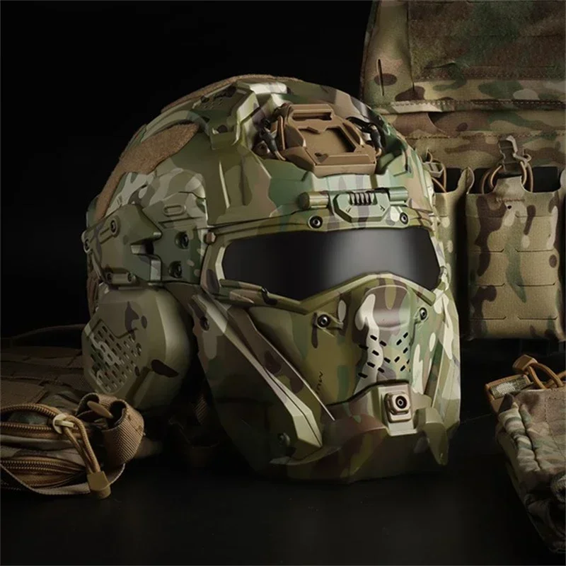 ERQYGRA-casco de asalto táctico W II, protector para Paintball Wargame, Airsoft, accesorios para caza al aire libre, equipo de auriculares integrados