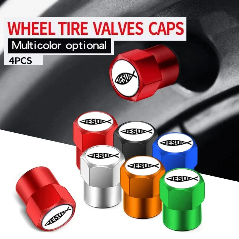 Fish Wheel Tire Valve Caps for Buick Regal GS Excelle Envision Allure Encore Enclave Lesabre Lacrosse Verano