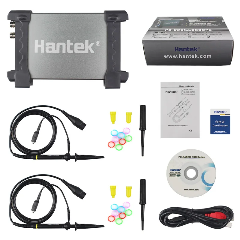 

Hantek 6022BE USB Digital Storage Oscilloscope, 48MSa 20MHz s 2-channel USB virtual oscilloscope, used for laptop computers