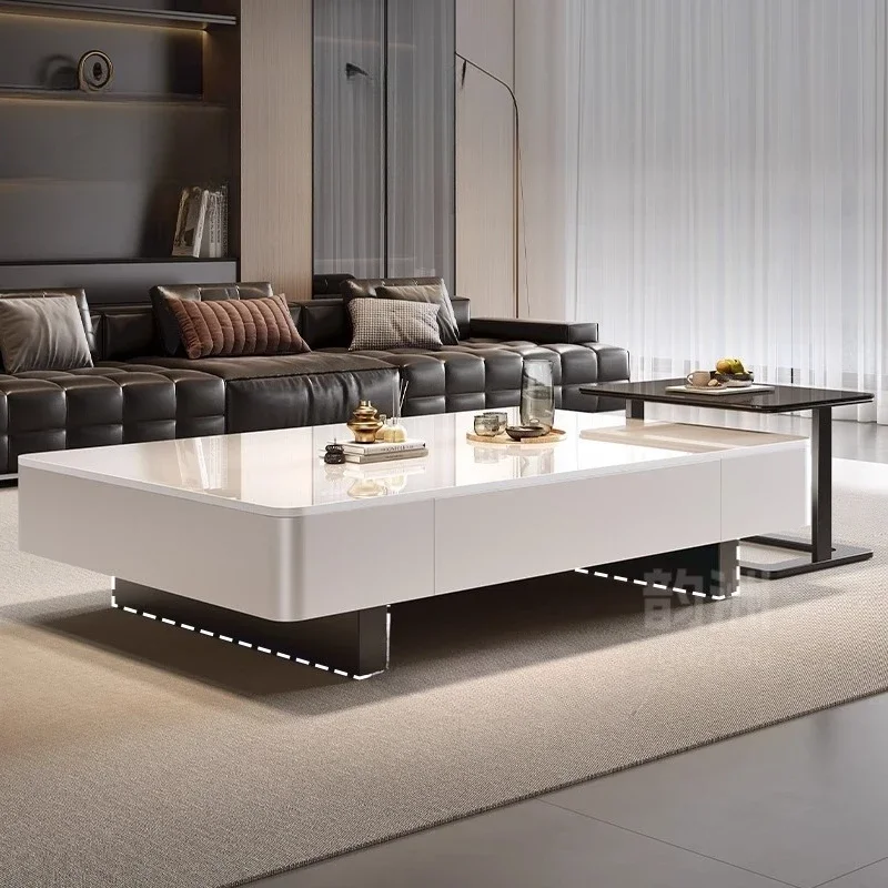 Italian Nordic Coffee Tables Wood Rectangle Premium Storage Coffee Table Iving Room Luxury Aesthetic Mesas Bajas Patio Furniture