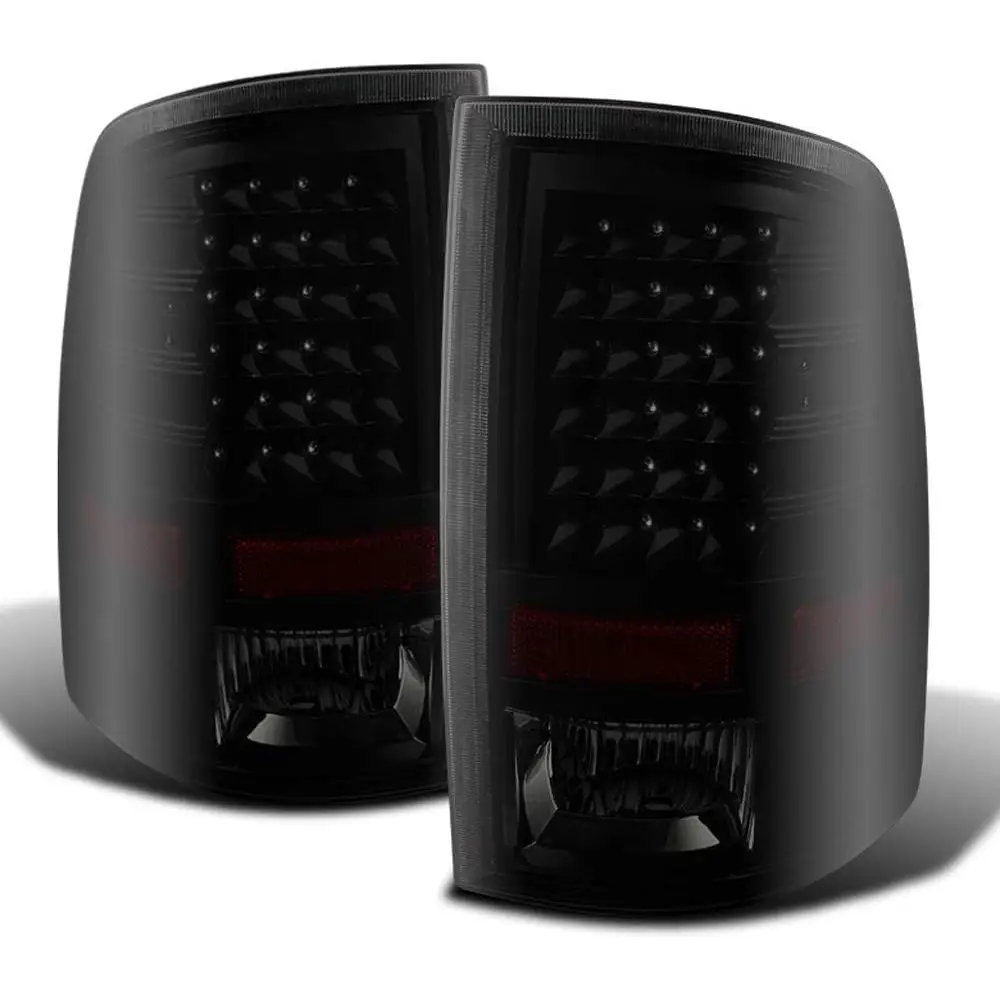 

- For 2009-2018 Dodge Ram 1500 2010-2018 2500/3500 Black Smoked LED Tail Lights Brake Lamps Assembly Left+Right