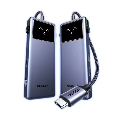 UGREEN Uno USB C HUB Tipo-C para 4K60Hz 2K120Hz HDMI 1000Mbps RJ45 PD100W USB3.0 Divisor para laptop Acessórios MacBook Docking
