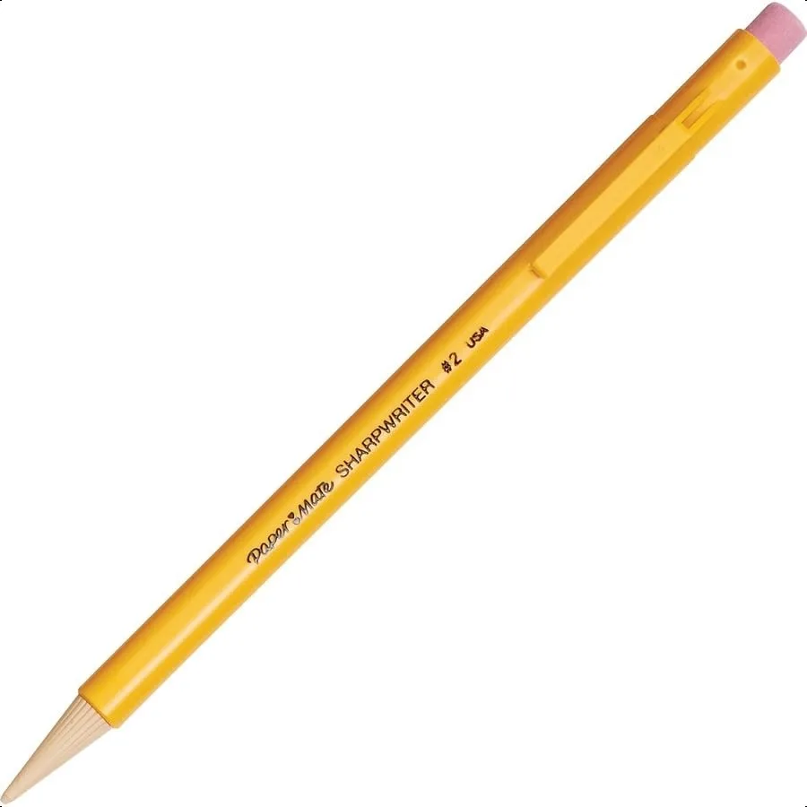 Lápis Mecânico SharpWriter 0,7 mm 2 Lápis para plugues escolares Amarelo 36 Contagens