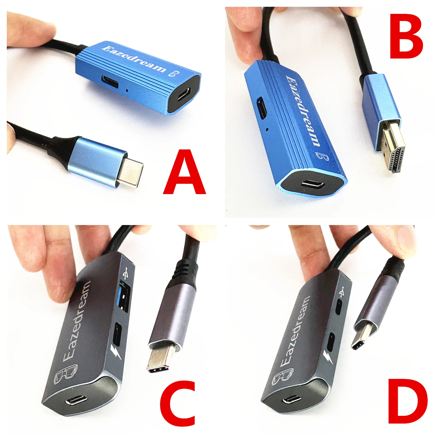 AR Glasses Hub سلس متعدد الأجهزة Type-C HDMI متوافق مع محول الشحن لمحطة Xreal Beam Viture Rokid Rayneo XR USB-C