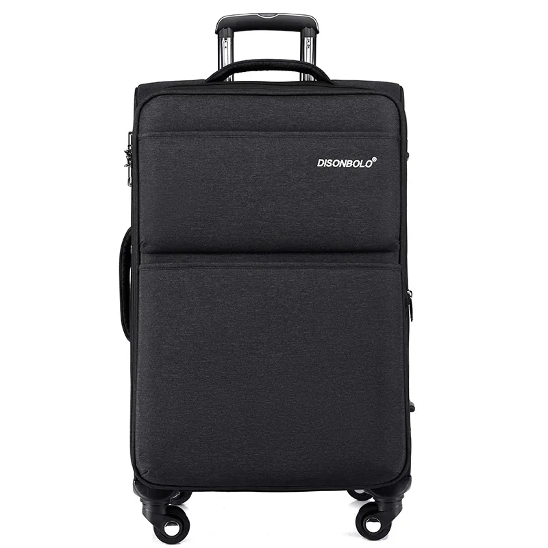 Oxford Cloth Trolley Luggage Bag Combination Lock Large Travel Bag with Wheels Fashion Business Zipper Lightweight Luggage