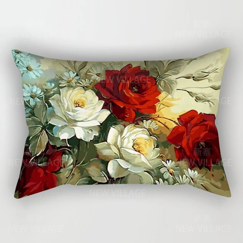 Home autumn decoration Oil painting style pillow cushion cover decorations throw pillow cover 30*50 pillowcase 30x50 40x60 50*70