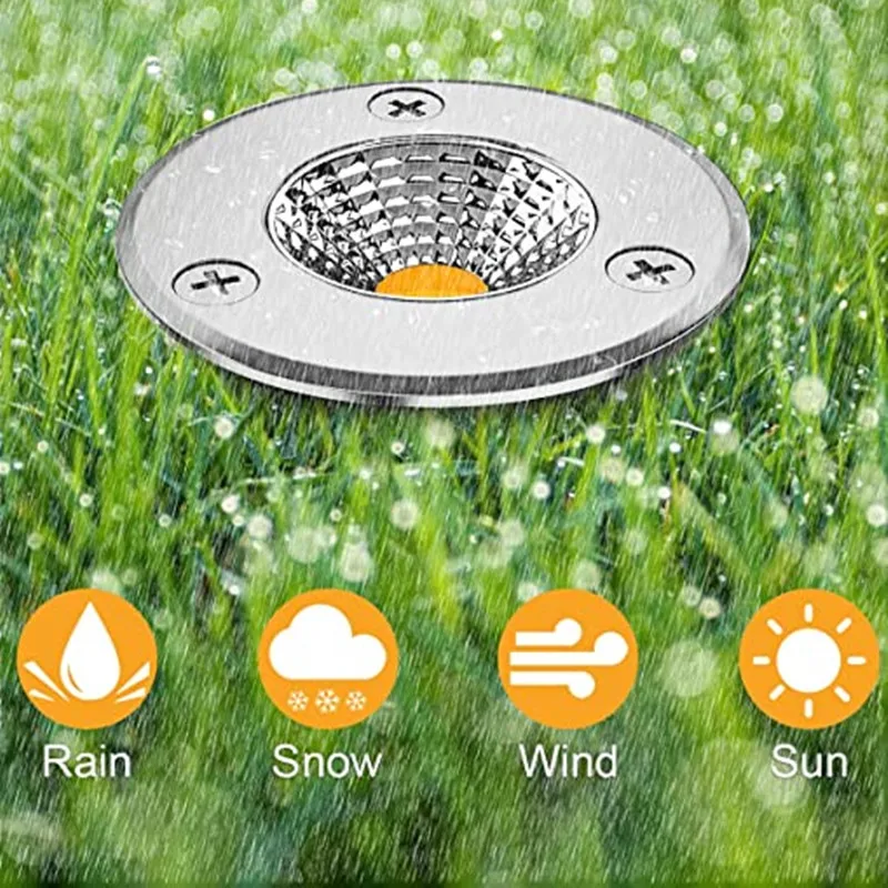 Outdoor LED3W 5W ground light IP67waterproof embedded light, suitable for square, park, courtyard, path, home landscape lighting