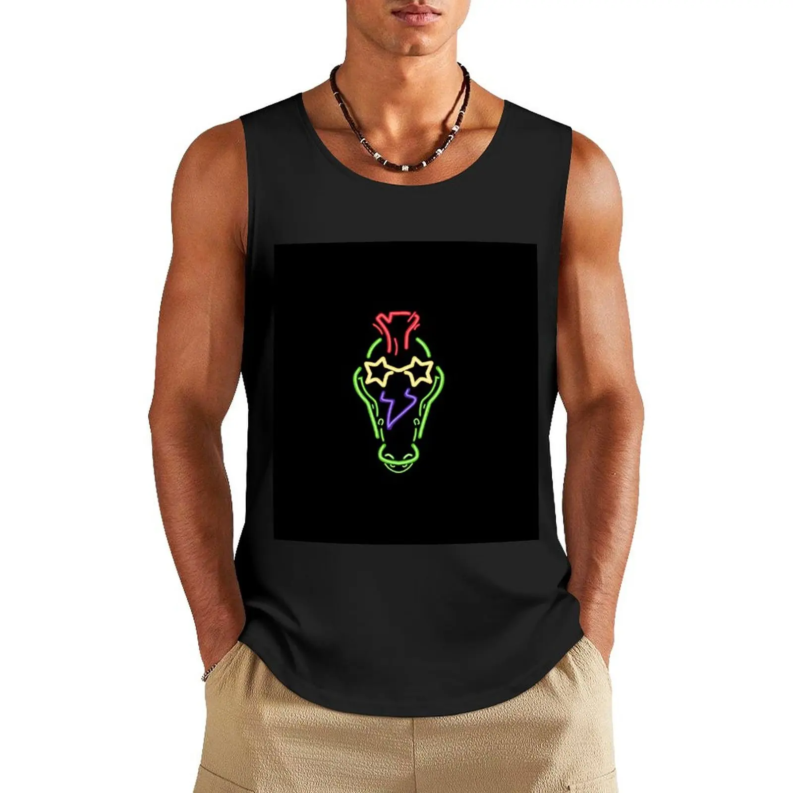 

Montgomery Gator LED face sign Tank Top quick-drying t-shirt singlets for men Clothing man vest